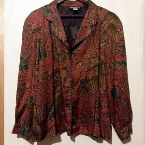 VTG Personal II Blouse Light Blazer/Jacket Button-Down Shoulder Pads 20W